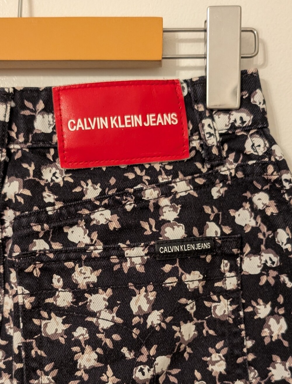 Calvin Klein Jeans Black Floral Skirt